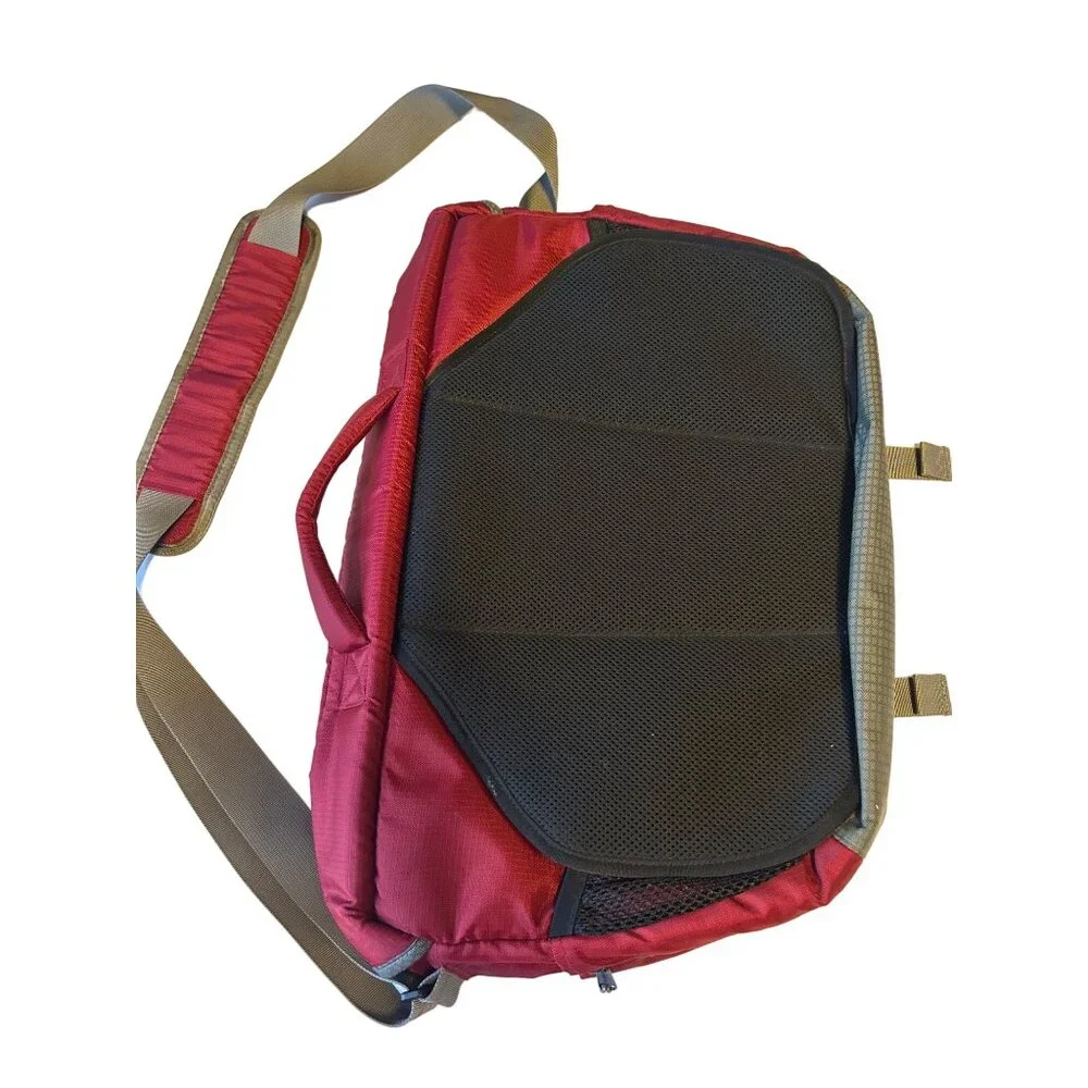 LL Bean Red Shoulder Strap Laptop Computer Messenger 5-Pocket Carry on Bag 18" - Picture 3 of 16